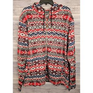 Sherpa Brand Bhutan Full Zip Hoodie Fleece Sweater Rathee Blue Multi Size XL